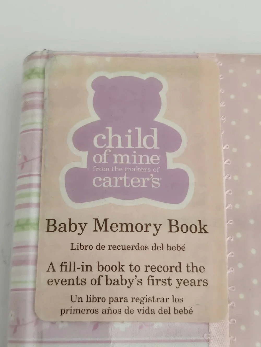 new y2k CHILD Of MINE Carter’s Baby SCRAPBOOK Memory Book Album Thank Heaven